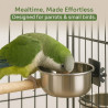 Stainless Steel Bird Hanging Bowl XL 850ml Pack of 2