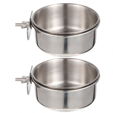 Stainless Steel Bird Hanging Bowl L 500ml Pack of 2