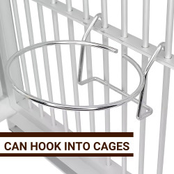 Stainless Steel Bird Hanging Hook Bowl M 300ml Pack of 2