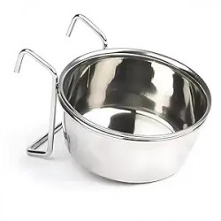 Stainless Steel Bird Hanging Hook Bowl XL 850ml Pack of 2