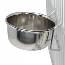 Stainless Steel Bird Hanging Bowl XL 850ml Pack of 2
