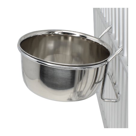 Stainless Steel Bird Hanging Bowl XL 850ml Pack of 2