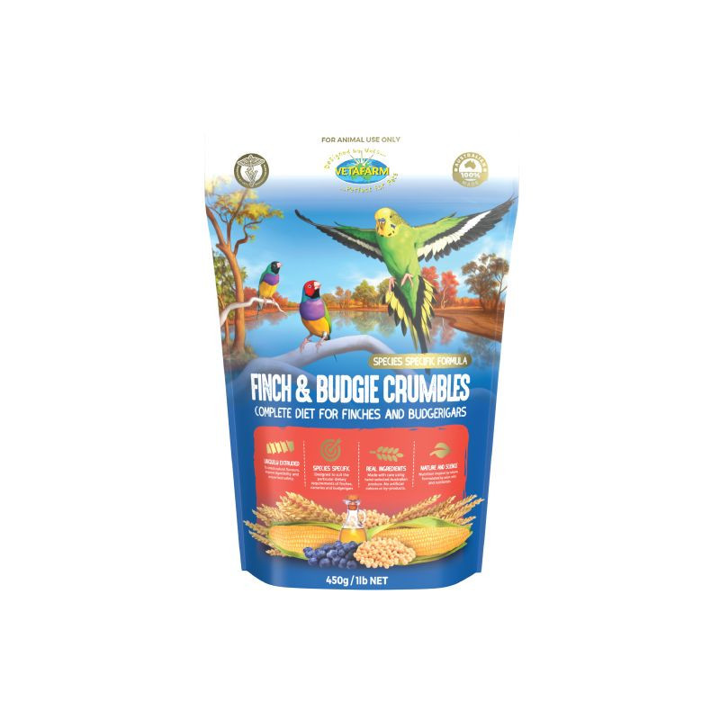 Vetafarm finch & budgie crumbles 2kg