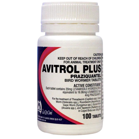 Avitrol Plus Bird Wormer 100 tablets